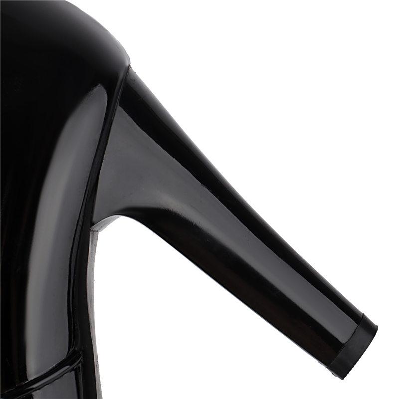 Women's High-heeled Boots, Sexy European and American Style Autumn and Winter New Solid Color Waterproof Table Thick Heel Large Size Medium Boots