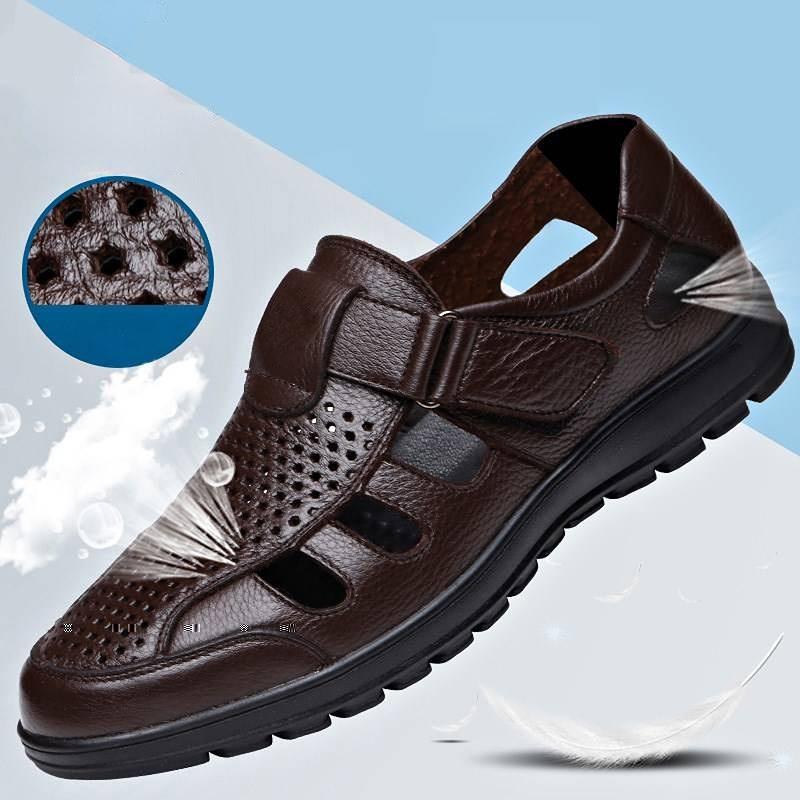 Модные летние мужские сандалии, модная повседневная обувь, мужские сандалии с открытыми носками, дышащая пляжная обувь с мягкой подошвой, легкая обувь для отдыха на открытом воздухе