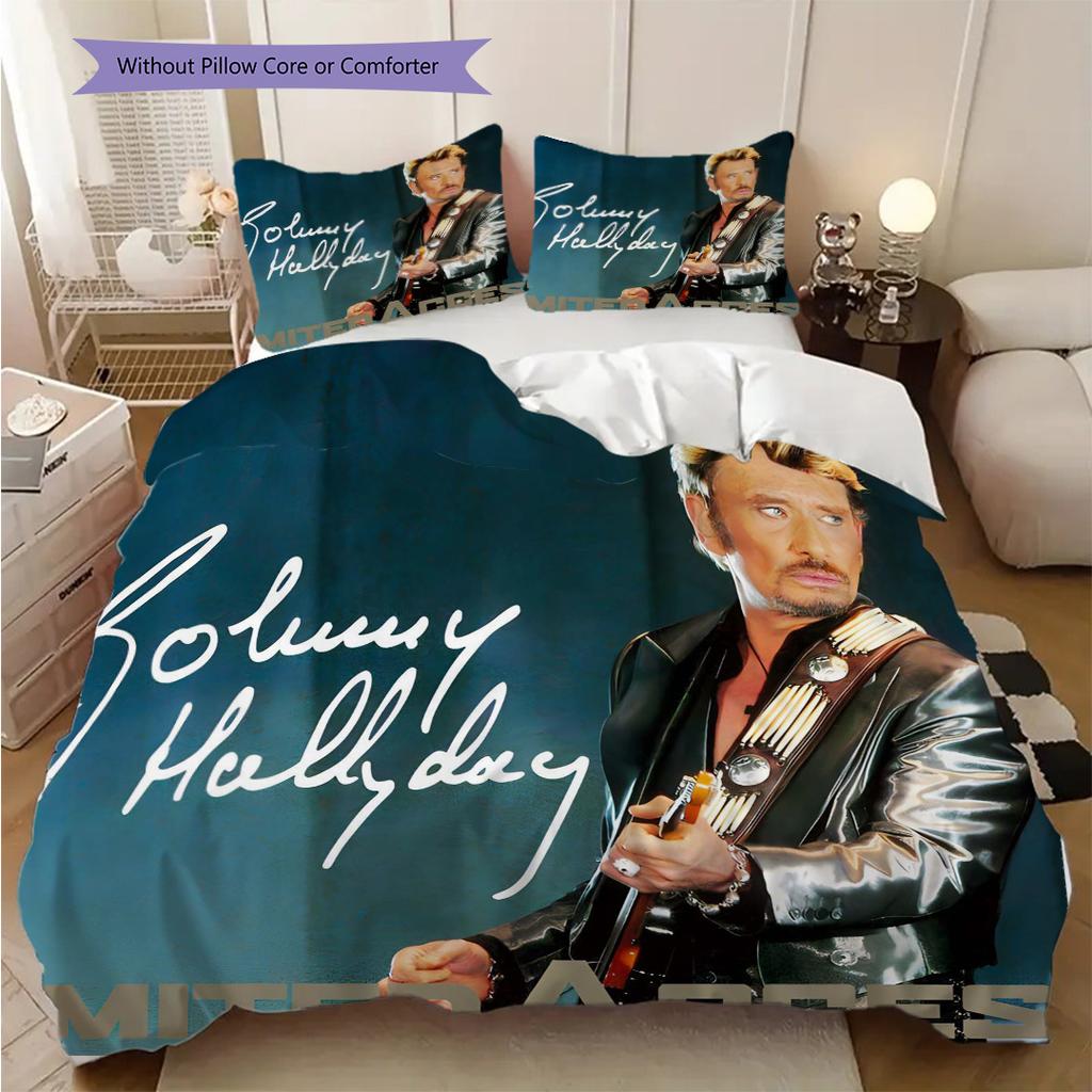 Johnny Hallyday De Lamour Legacy Bedding (1 * duvet cover + 2 * pillowcase, without core) 2D Flat Bedding set Soft and comfortable