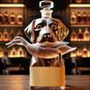 Hunting Dog Whiskey Decanter 3D Engraved Duck Hunter Dog Glass Bottle Animal Whiskey Bottle Wine Container for Men Dad Home Bar Decor