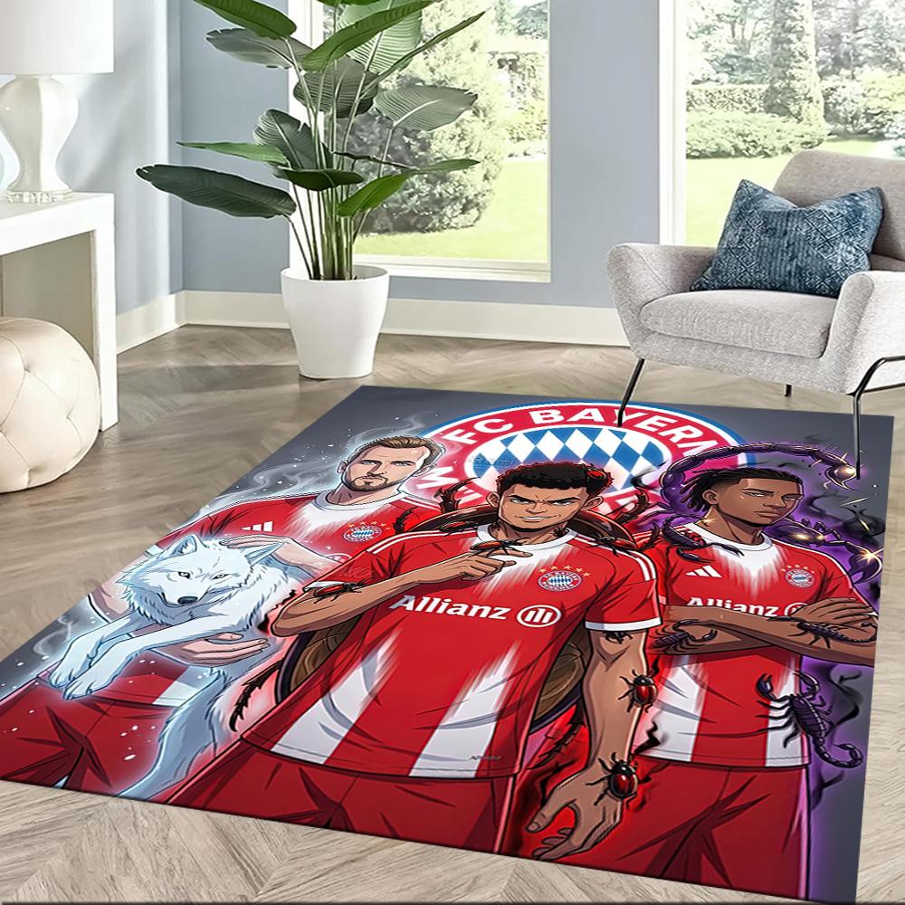 Bayern Munich Area Rug Design for Dormitory Balcony Dining Room Entryway Anti-slip Rug Office home decor Perfect Gift for Valentine's Wedding Birthday