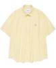 COVERNAT Drawing Stripe Half Shirt Yellow