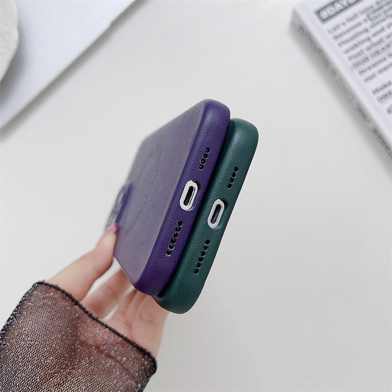 Прецизионная защита камеры с отверстием, беспроводная зарядка для кожаного чехла Magsafe для iPhone 15 14 13 12 Pro Max Plus, магнитный противоударный чехол-бампер