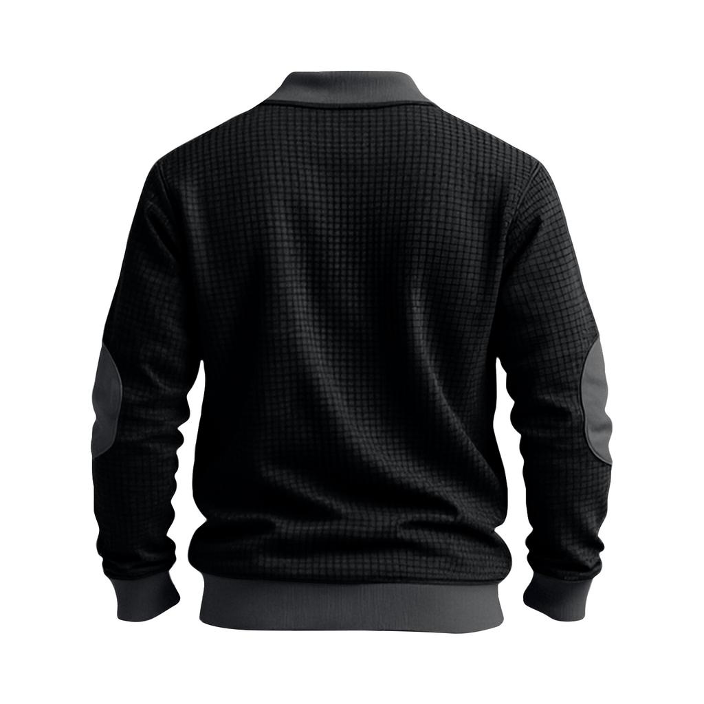 Men's Solid Color Half-Zip Sweatshirt Men's Sports Large Size Casual Sweatshirt