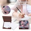 Деревянный DIY Набор для Алмазной Живописи Шкатулка для Заметок Содержит 160 Листов Бумаги Шкатулка для Хранения Заметок Алмазное Искусство для Офисного Стола