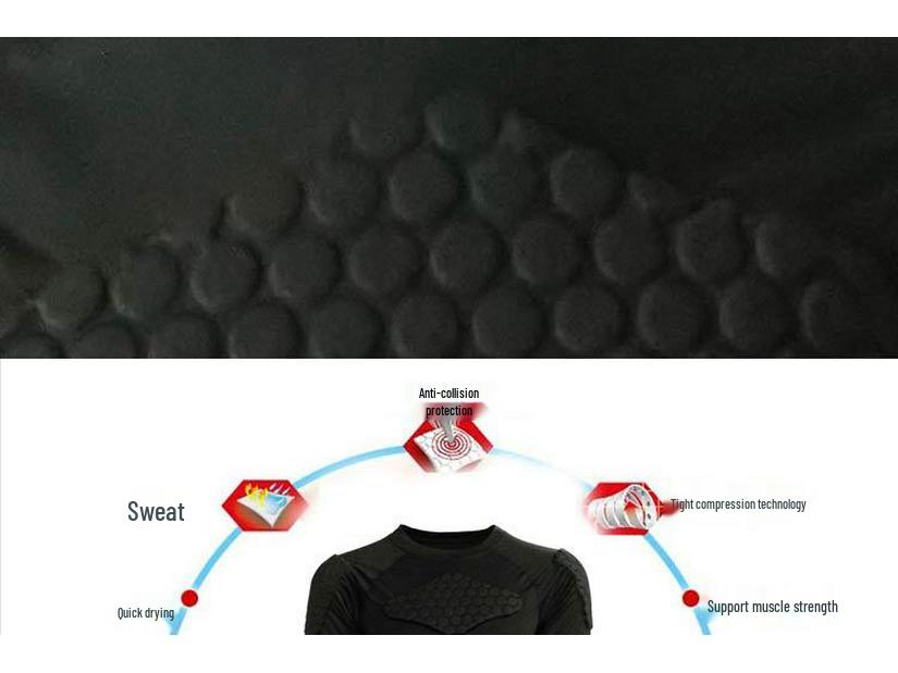 Quick-Dry Anti-Collision Long Sleeve Tight Rugby & Basketball Training Shirt