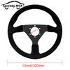 JDM V2 13inch Italy Suede Leather Universal Racing Sport Steering Wheel 320mm Flat Black Red Yellow BlueV232000
