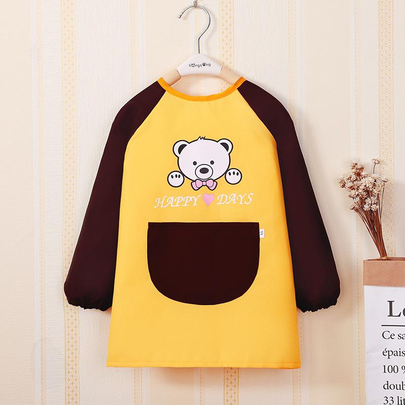 Длинный рукав фартук для детей художественный халат прочный водонепроницаемый нагрудники для кормления малышей кухонный фартук для детей детские фартуки для рисования