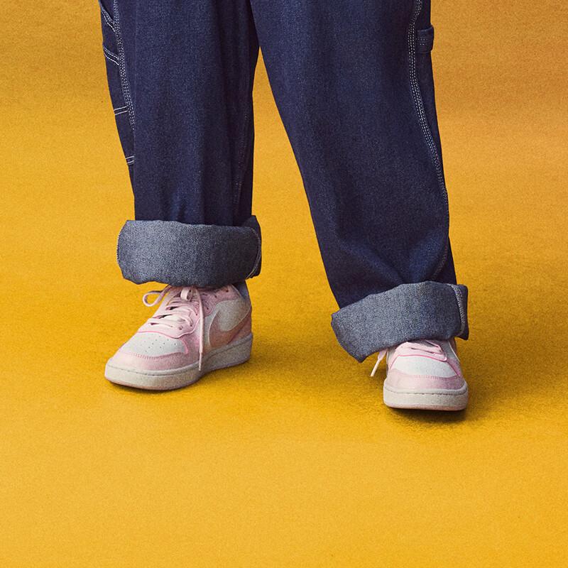 Nike Детские кроссовки Court Borough Low Recraft GS Pink Foam White DV5456-105