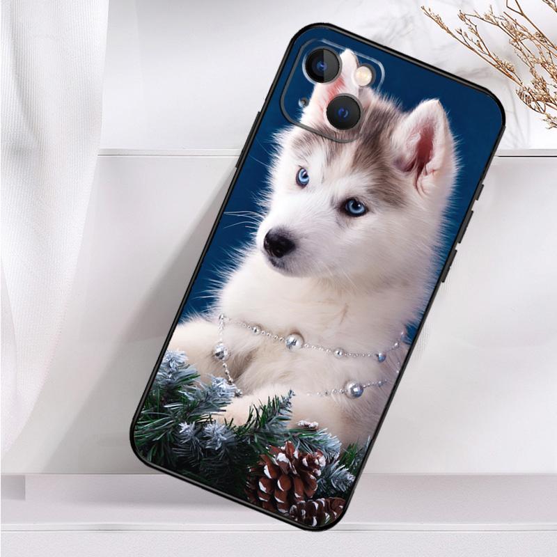 Animal Husky Puppy Case For iPhone 14 13 12 11 16 15 Pro Max Mini Cover X XR XS 8 7 14 16 15 Plus Accessories