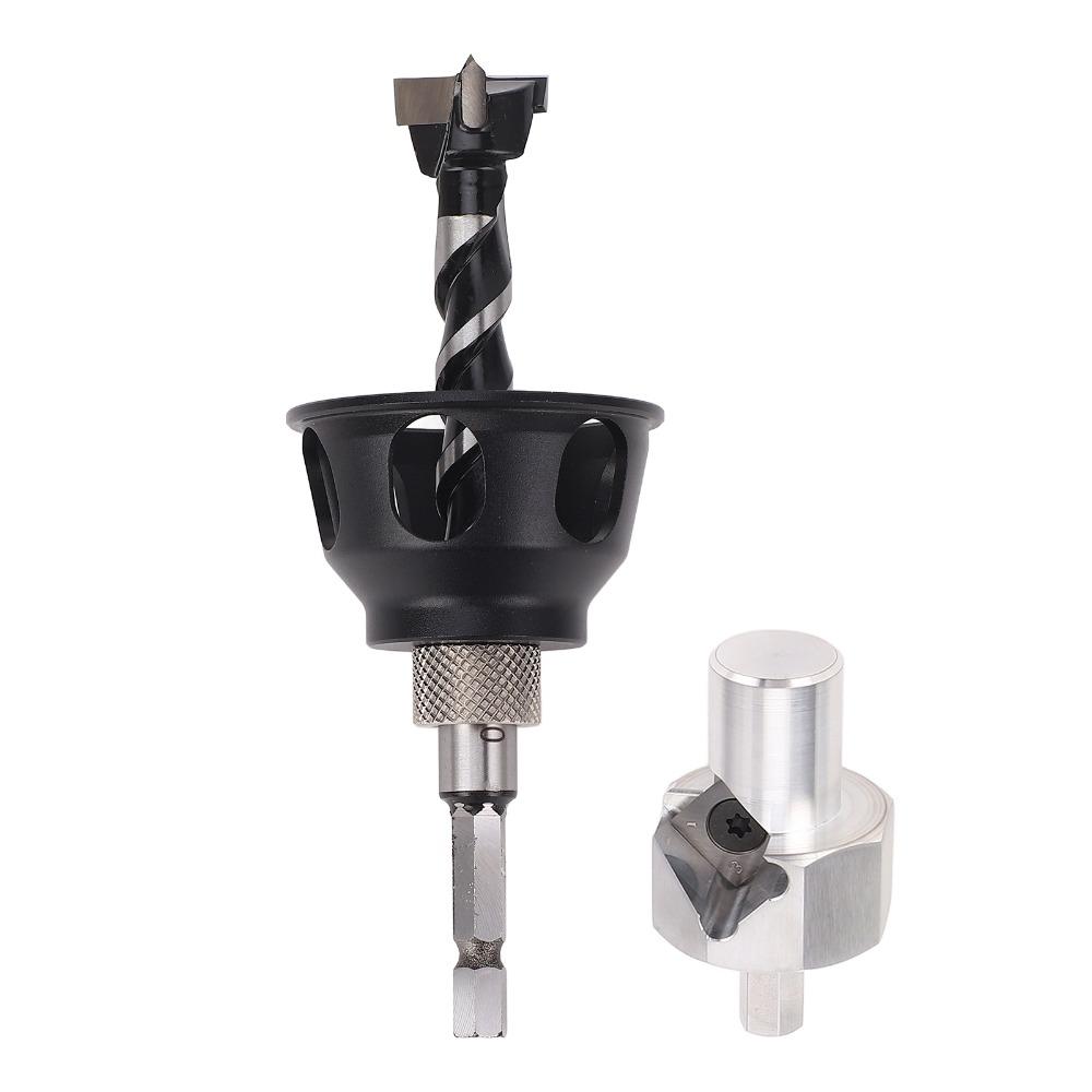 Ergonomic Handle Vertical Drill Guide Aluminium Alloy Dog Hole Drill Bit For Woodworking