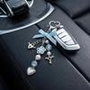 Bowknot Heart Beaded Pendant Star Beaded Lanyard Y2k Heart Keychain  Women Accessories