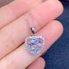3 Carat Heart-Shaped Simulated Moissanite Pendant with Eight Hearts & Arrows, PT950 Plated - Hot Seller for Women