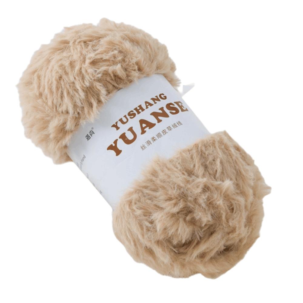 100G/Ball Solid Color Faux Fur Yarn Soft Plush Mink Wool Yarn Hat Scarf Making