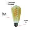 Ampoule LED filament E27 vintage ST64 4W 250Lm 2000K - garantie 2 ans