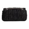 Coach Tabby 20 Metallic C Logo Charm Denim And Napa Leather Handbag Women handbag Silver Black CR701-LHBLK