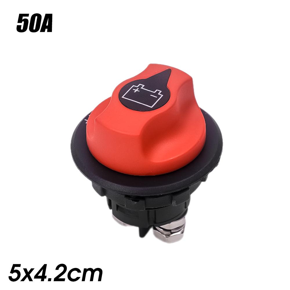 Автомобильный выключатель аккумулятора с черной крышкой, несъемный выключатель аккумулятора постоянного тока 50/100/200/300A, выключатель аккумулятора для автомобиля, автофургона, аксессуары для защиты электропитания