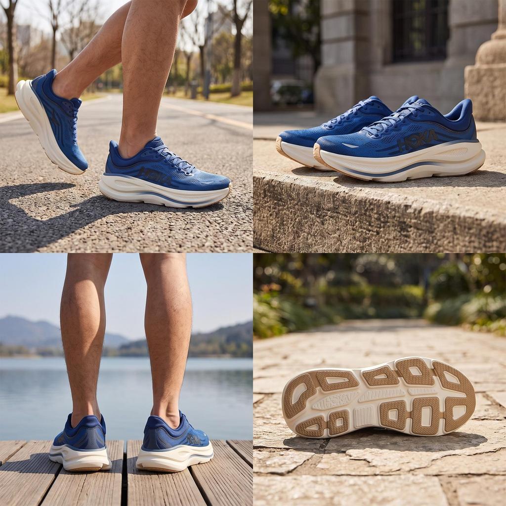 HOKA One One Мужские беговые кроссовки Bondi 9 Синие 1162011-MVR