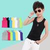 Kids Girls Summer Casual Vest Outfit Children Baby Boy Girl Sleeveless Tops Cotton Solid Color T-shirt Tees Toddler Top  Outfits