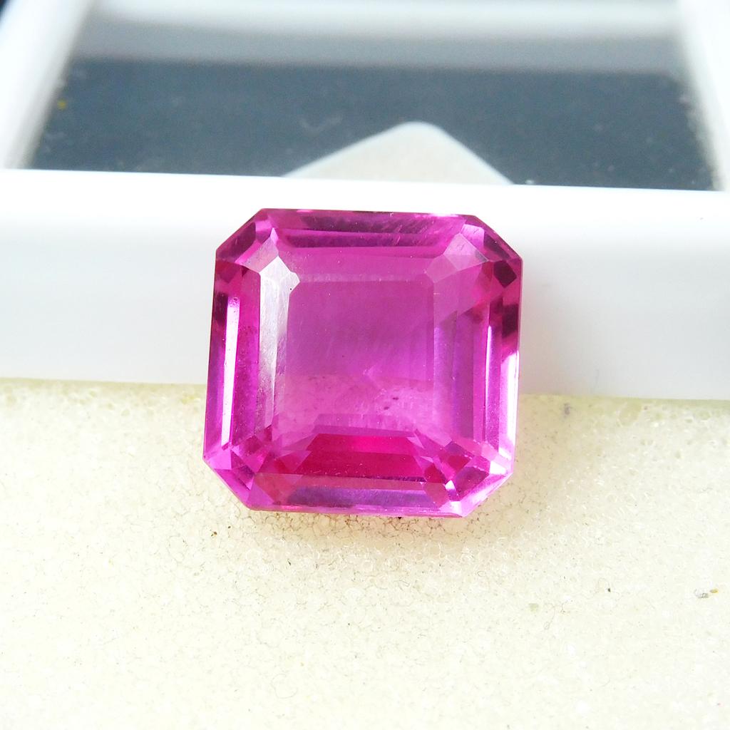 15.6 Ct Natural Pink Sapphire Square Cut Jewelry Making Loose Gemstone