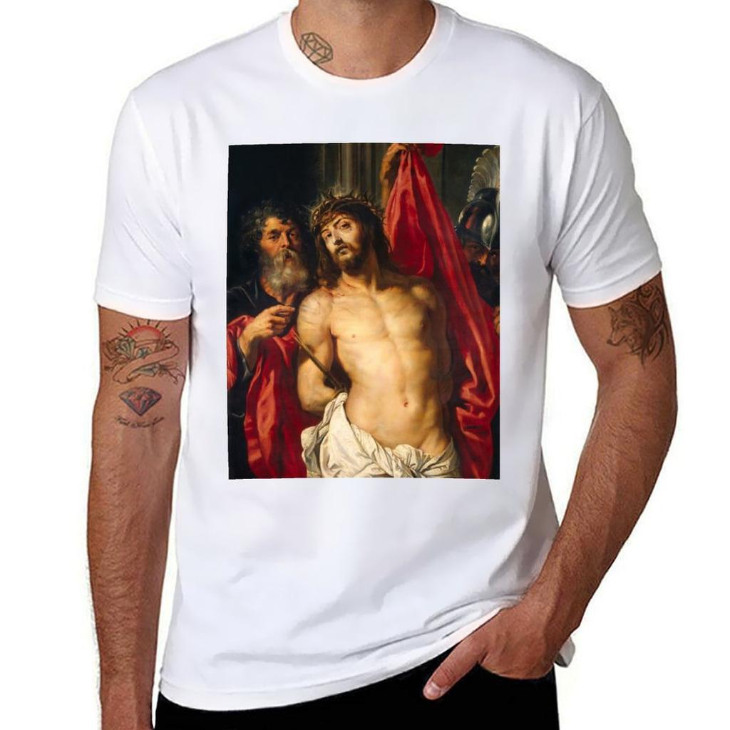 Rubens 1612 Jesus Christ Ecce Homo TShirt Quick Dry Training Short Sleeve Tee