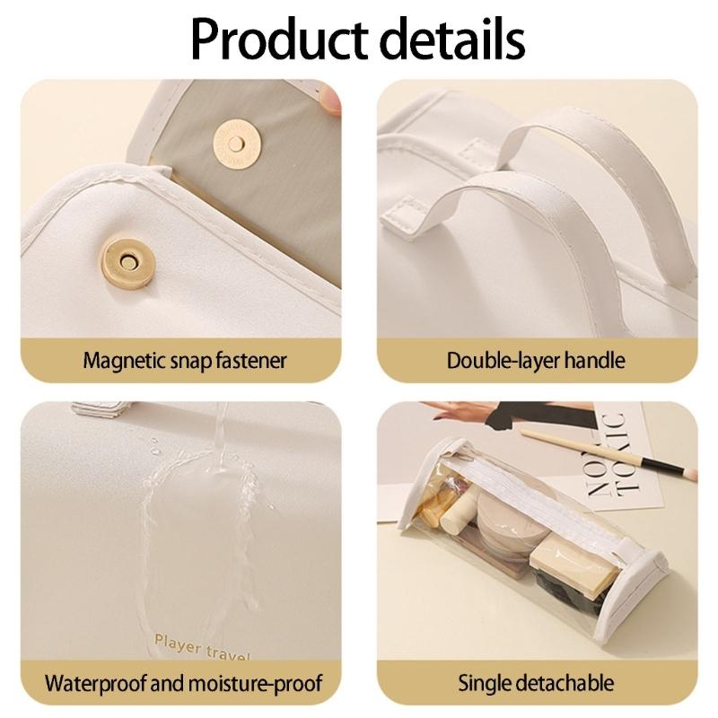 Портативные сумки-органайзеры большой емкости для косметики и туалетных принадлежностей со съемными перегородками и из ПВХ