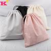 "25x30cm Solid Color Canvas Drawstring Bag with Lining - Women's Storage Bag"