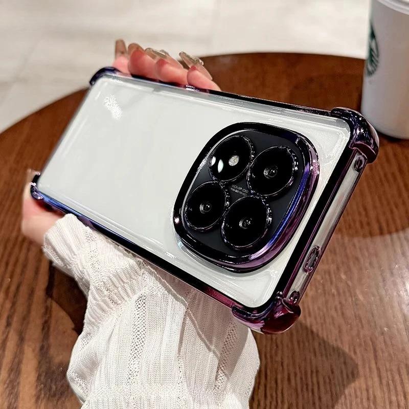 Xiaomi 13Pro/Redmi Note 14Pro+ Electroplated Drop-Proof Transparent Phone Case