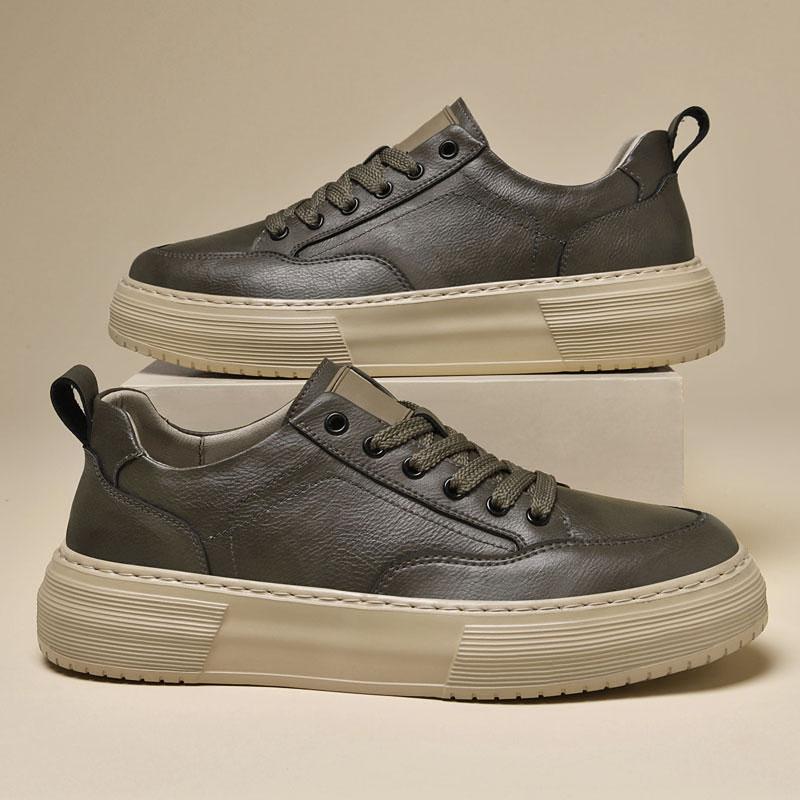 New Luxury Brand Men's Sneakers Classic Genuine Leather Casual Shoes Outdoor Vulcanize Shoes for Men Light Skateboard Footwear