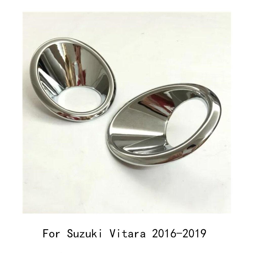 Для Suzuki Vitara 2016 2017 2018 автомобильная передняя противотуманная фара детекторная рамка рамка Stick Стайлинг ABS хромированная крышка отделка