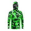 Mens UPF 50 Long Sleeve Fishing Shirt With Hood Face Cover Outdoor Sports Cycling Apparel