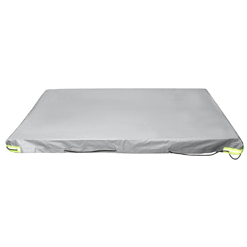 Anti-UV Tarp Cover 208x114x13cm Trailer Tarpaulin Flat Tarpaulin with Reflective Strip Universal Trailer Tarpaulin Cover