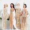 DIY Girls Sequin Dresses European Wedding Dresses New Lace Golden Dress Set for 30cm BJD Doll