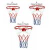 Steel Boys Girls Basketball Hoop Portable Weatherproof Rim Indoor Outdoor Kindergarten Wall-mounted Net with 8 Mounting Screws