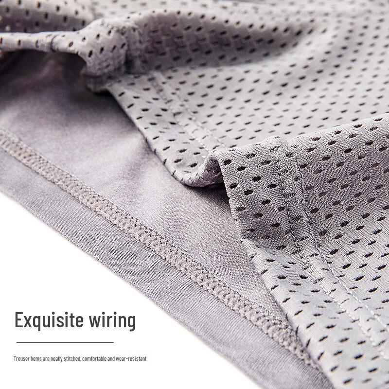 Langsha Men's Ice Silk Mesh Boxer Briefs