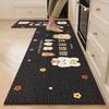 VIIKAMA Cartoon Cute Rug Water Absorbent and Slip-Resistant for Kitchen, Laundry Room, Dining Room, Footpad for Home Decoration