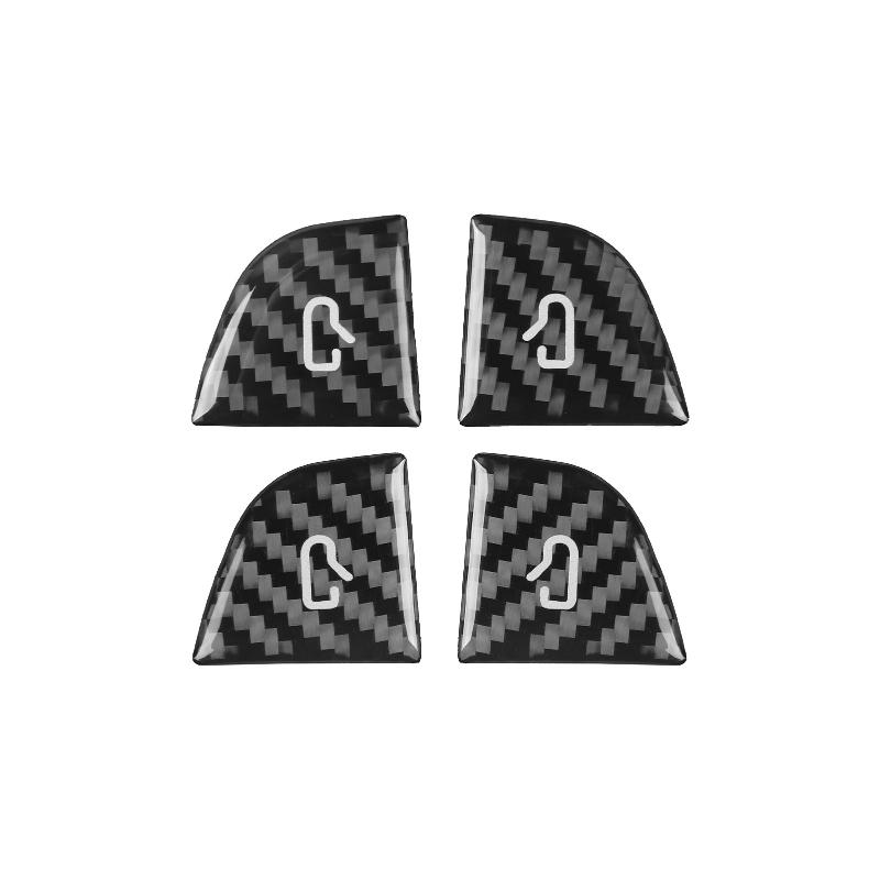 Carbon Fiber Trim for Tesla Model 3 Y Model 3 Highland Model Y Juniper Car Interior Door Switch Lock Button Sticker Accessories