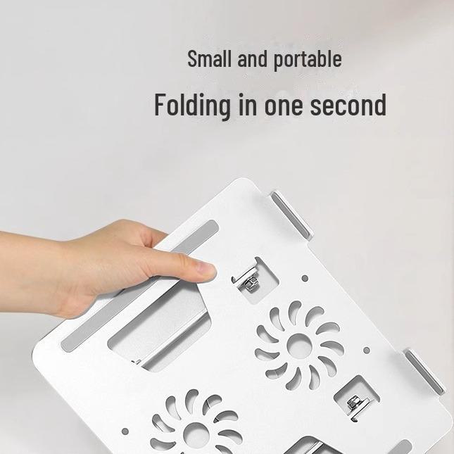 Вращающаяся на 360° металлическая подставка для ноутбука с охлаждающим вентилятором