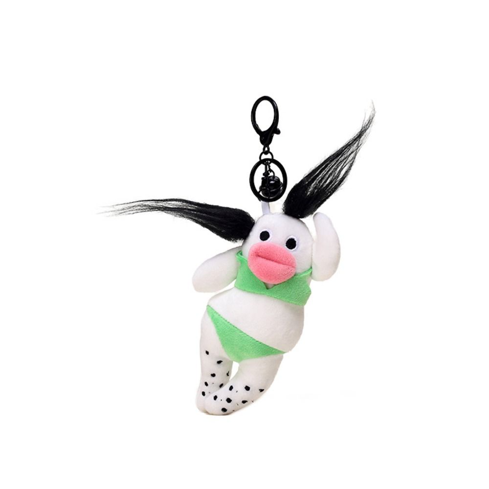 Stuffed Big Eyes Fabric Doll Key Chain PP Cotton Ugly Doll Pendant  Unisex