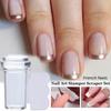Stamping Mold Nail Design for French Tips Transparent Silicone Nail Stamper Scraper Set Jelly