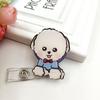 Cat Puppy Dog Badge Holder Cartoon Animals Easy Pull Buckle Nurse Badge Reel  Doctor Students