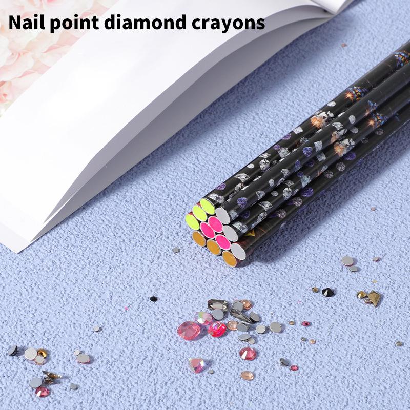 1 шт. Карандаш Восковой Инструмент для Доттинга Карандаш Нейл-арт Самоклеящиеся Стразы Драгоценные камни Бурение Подборщик Наконечники Инструменты для Маникюра