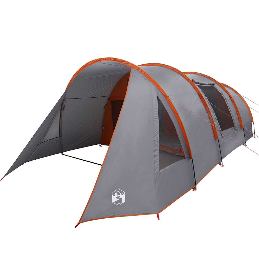 4 Person Tunnel Tent Gray and Orange 778 x 356 x 210 cm