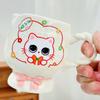 Creative Hand Colored Flower Ceramic Cup High Value Souvenir Gift Cup Large Capacity Office Coffee Cup Couple Water Cup