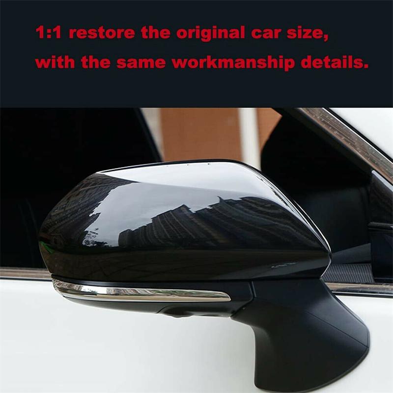 Replacement Rearview Side Mirror Covers Cap for Toyota Camry 2018 Carbon Fiber Gloss Black Car Side Mirror Cover