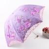 Ins Lace Flower Pattern Princess Umbrella Rain Women UV Umbrella For Women Windproof 3-Folding Umbrellas