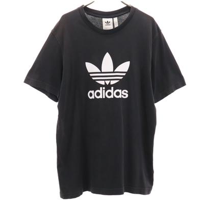 Мужская футболка с коротким рукавом с принтом логотипа adidas Trefoil O черная Б/у