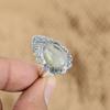 Mothers Day Sale Natural Moss Prehnite Sterling Silver Multi Stone Ring Jewelry