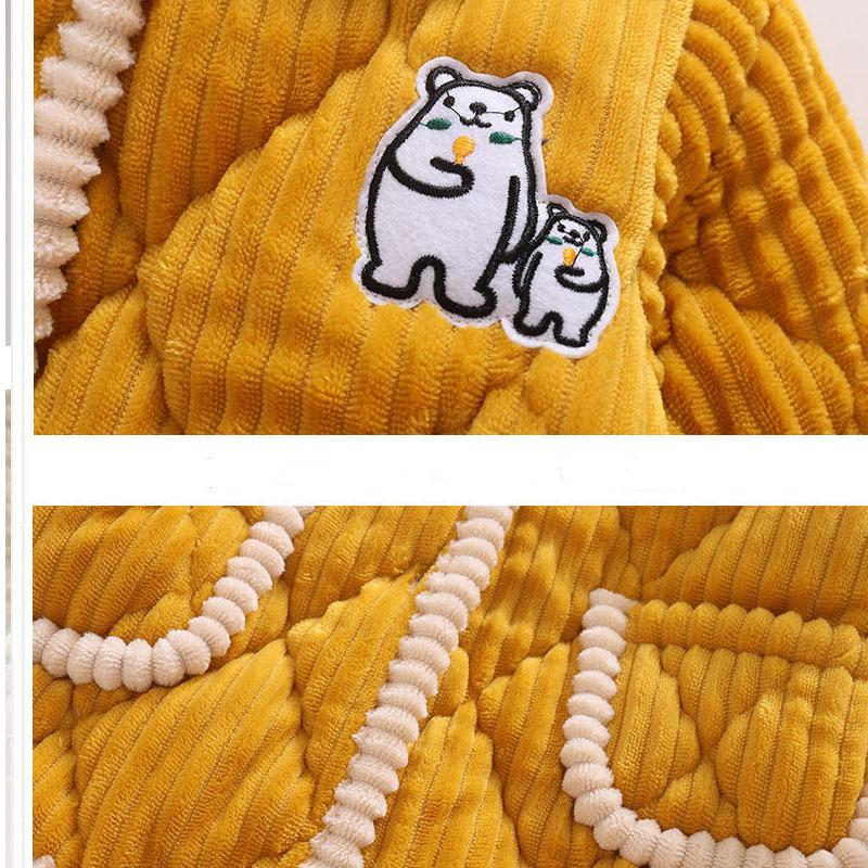 Детские фланелевые пижамы, осенне-зимняя коралловая бархатная утепленная детская хлопковая детская домашняя одежда для мальчиков и девочек