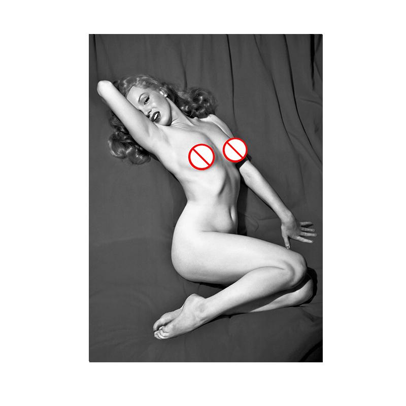 Сексуальные обнаженные художественные фотографии Мэрилин Монро, секс-богиня, винтажные постеры и принты, настенная живопись на холсте для спальни, домашний декор